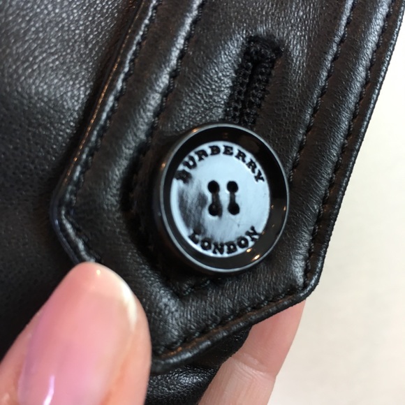 Burberry lamb skin leather Moto jacket EUC Sz. 8 - Picture 5 of 8